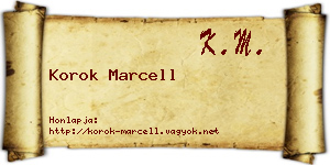 Korok Marcell névjegykártya